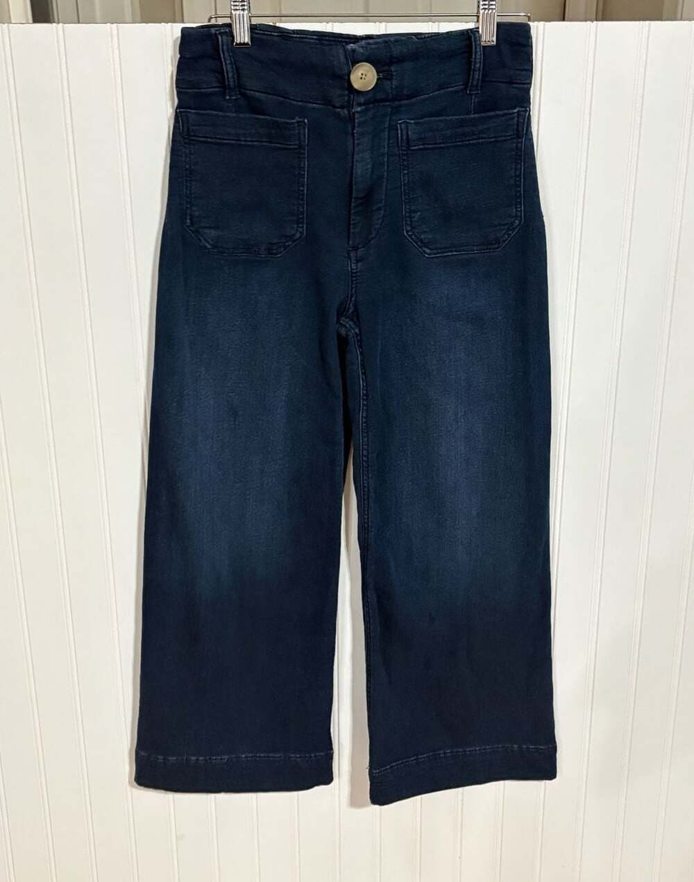 Maeve The Colette Cropped High-Rise Wide-Leg Patch Pocket Jeans 23P